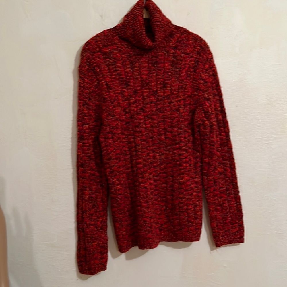 Chico’s Multi Color Long  Sleeve Lagen Streetwear Turtleneck Knit Sweater Size 2